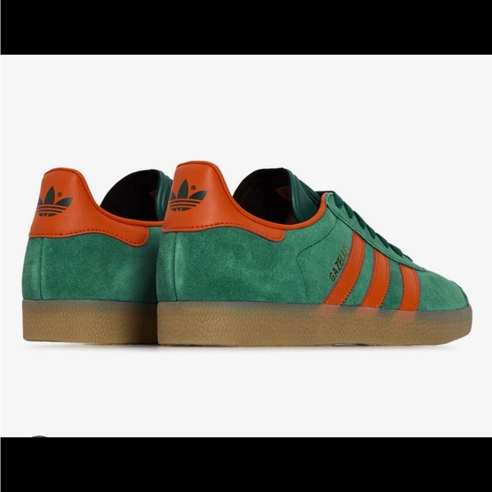 Adidas Gazelle Teal and Orange Sneakers 7 -7.5 women runs more like 7.5 and 8 - Picture 4 of 8